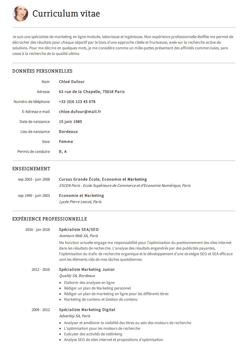 Créez votre CV professionnel facilement en - CVMaker.fr