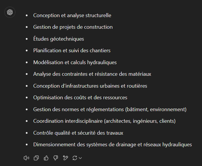 liste competences