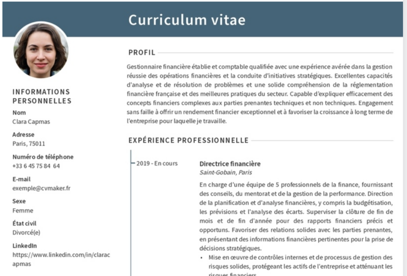 linkedin profile sur un CV